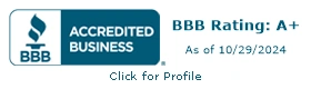 BBB accredited business rating A+ for 2024
